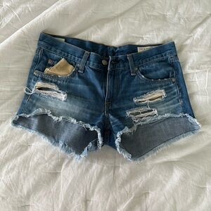 Rag and Bone Distressed Women Jean Denim Shorts Size 25